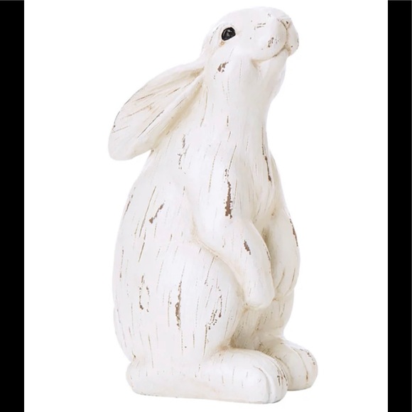 9.8” Distressed Resin Easter Standing Bunny Rabbit